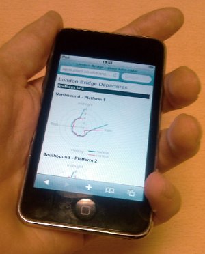 placr Tube Radar on an iPhone